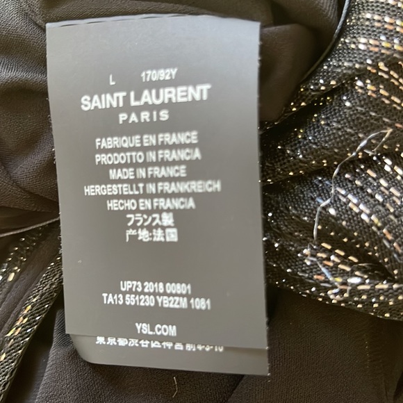 Trisha wore in NYC - SAINT LAURENT Paris Open Back Halter Dress - Picture 10 of 14